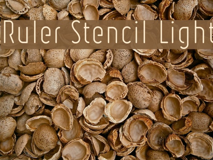 Ruler Stencil Light Font examples