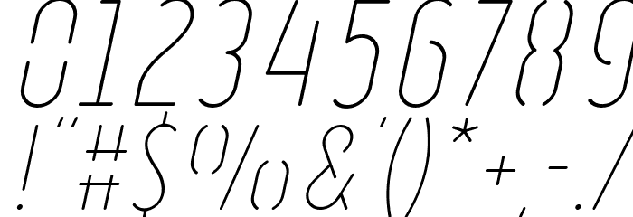 Ruler Stencil Thin Italic Fuentes OTROS CHARS