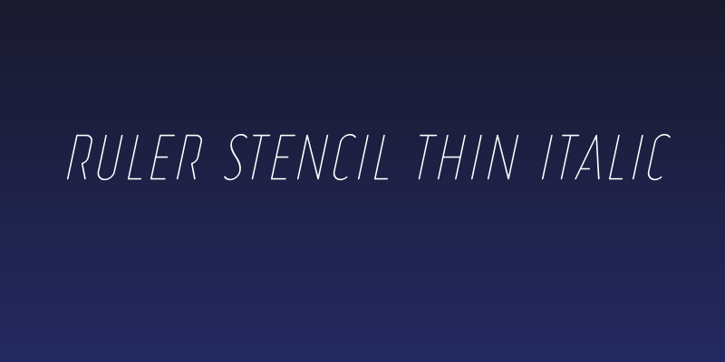 Ruler Stencil Thin Italic Social Header