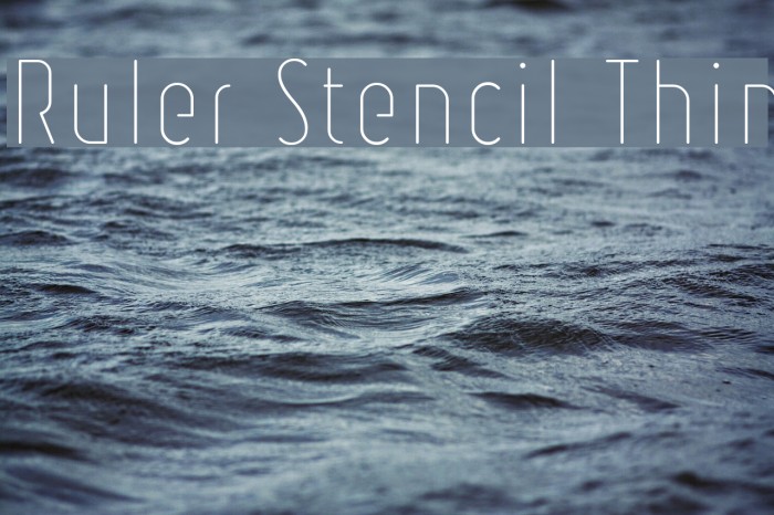 Ruler Stencil Thin Font examples