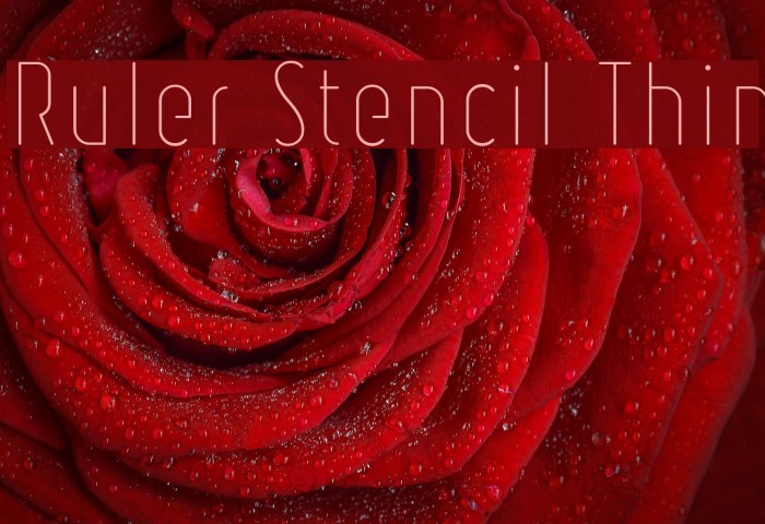 Ruler Stencil Thin Font examples
