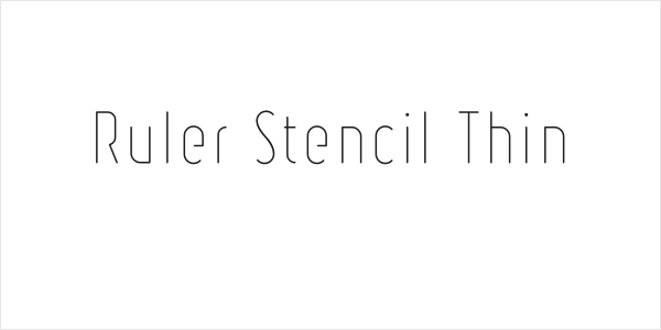 Ruler Stencil Thin Logo