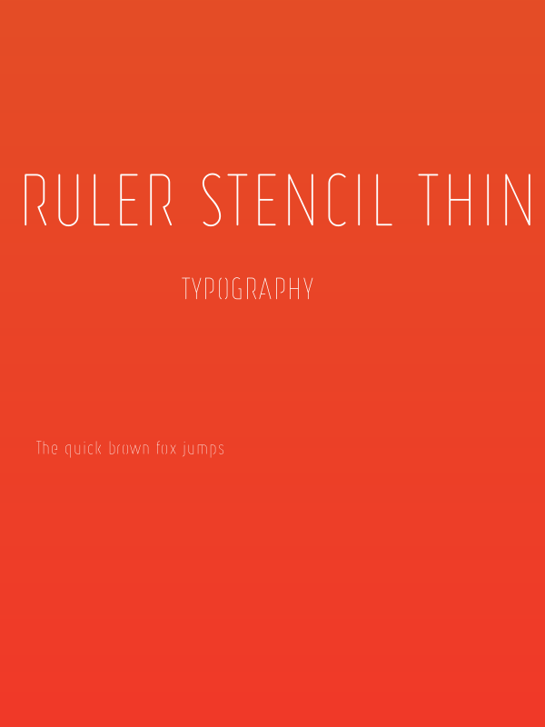 Ruler Stencil Thin Poster