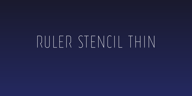 Ruler Stencil Thin Social Header