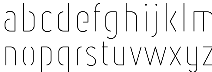 Ruler Stencil Thin Font LOWERCASE