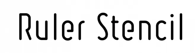 Ruler Stencil  フリーフォントのダウンロード