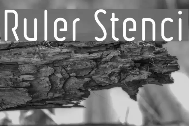 Ruler Stencil Font examples