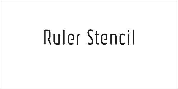 Ruler Stencil Logo