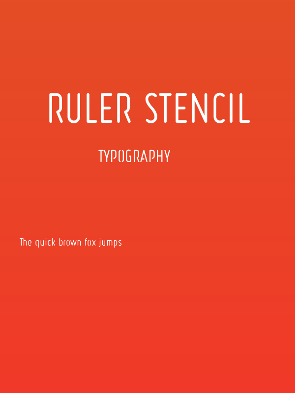 Ruler Stencil Poster