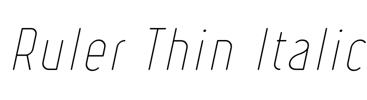 Ruler Thin Italic  لخطوط تنزيل