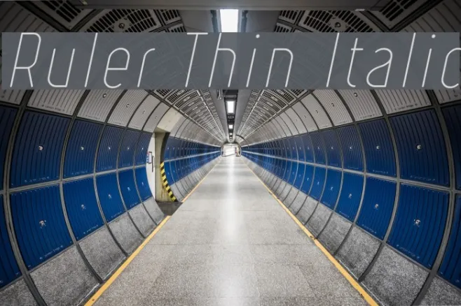 Ruler Thin Italic Example 2