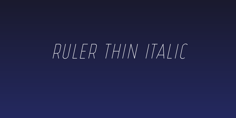 Ruler Thin Italic Social Header