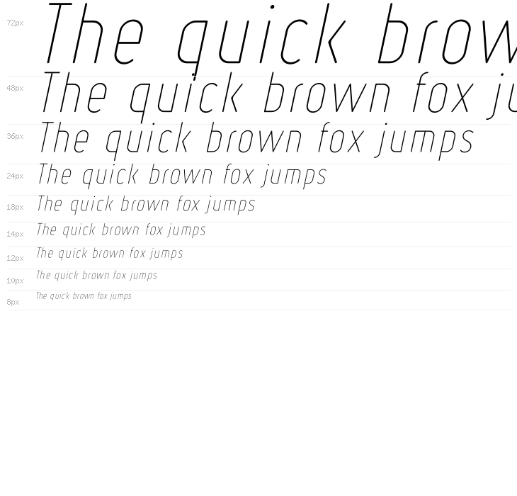 Ruler Thin Italic Waterfall