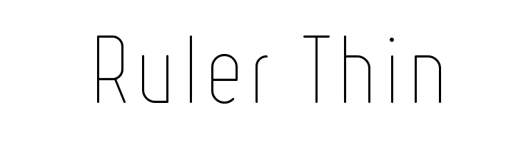 Ruler Thin  नि: शुल्क फ़ॉन्ट्स डाउनलोड