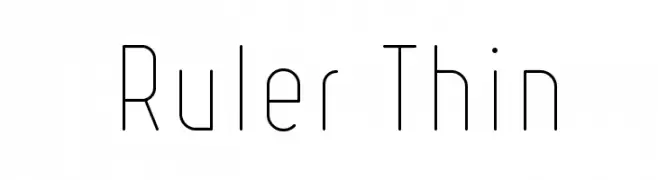 Ruler Thin  Frei Schriftart Herunterladen