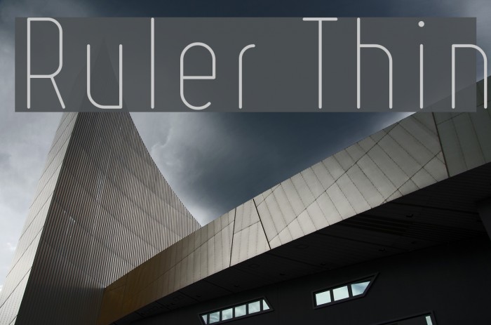 Ruler Thin Font examples