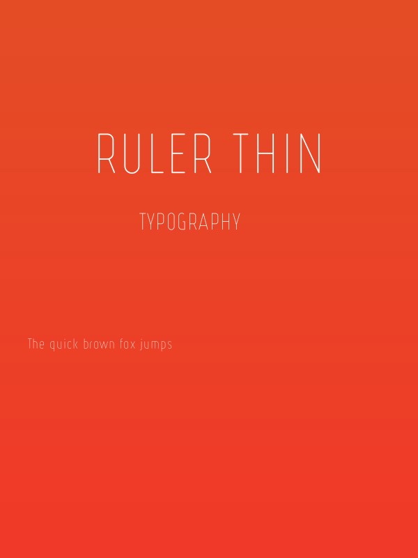Ruler Thin Poster