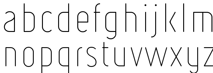 Ruler Thin Font LOWERCASE