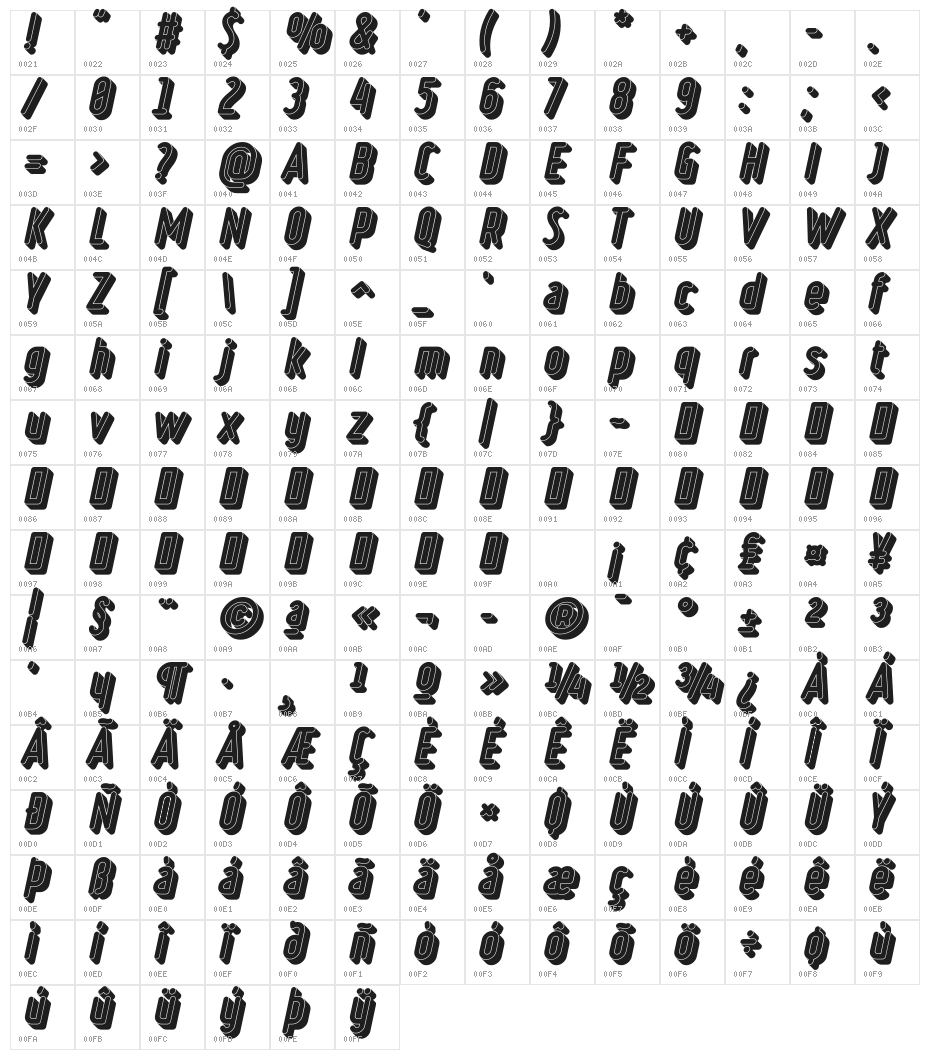 Ruler Volume Black Character Map