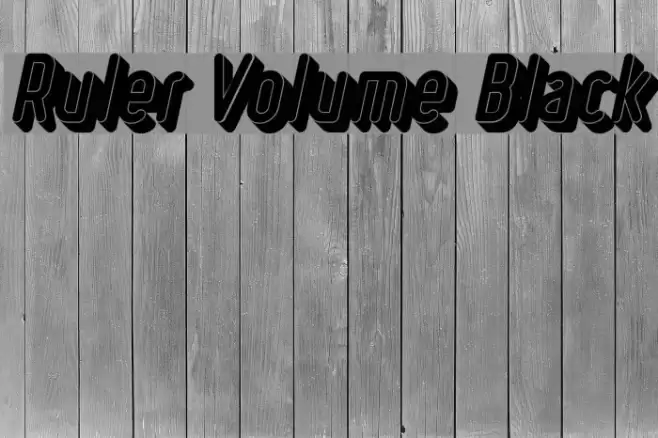 Ruler Volume Black Font examples