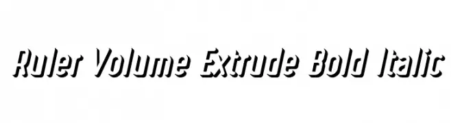 Ruler Volume Extrude Bold Italic  Frei Schriftart Herunterladen