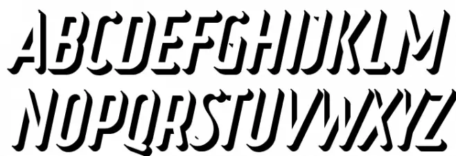 Ruler Volume Extrude Bold Italic Polices MAJUSCULES