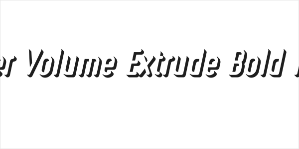 Ruler Volume Extrude Bold Italic Logo