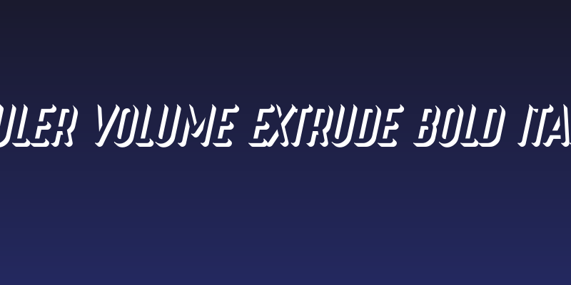 Ruler Volume Extrude Bold Italic Social Header