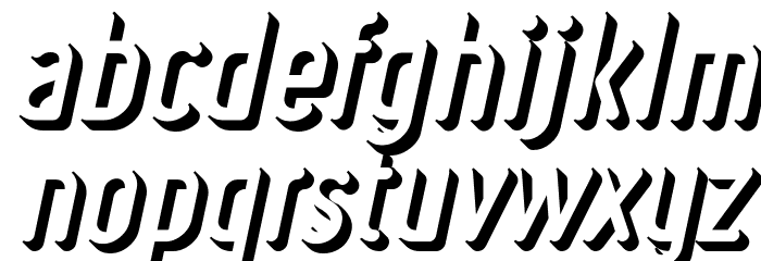 Ruler Volume Extrude Bold Italic Font LOWERCASE