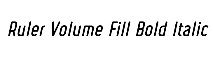 Ruler Volume Fill Bold Italic  Frei Schriftart Herunterladen