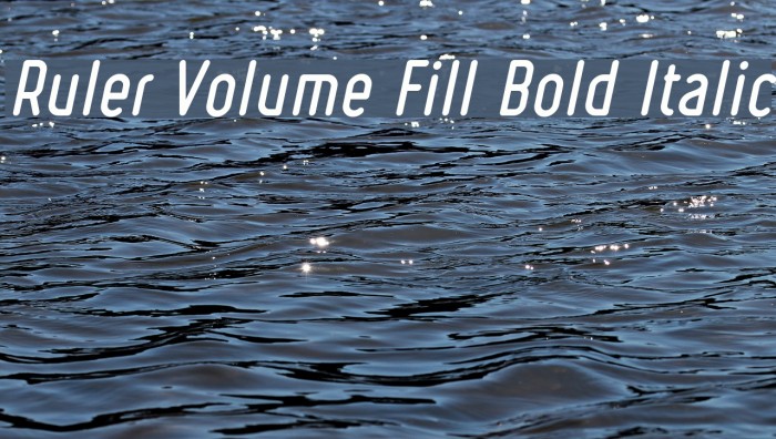 Ruler Volume Fill Bold Italic Example 1