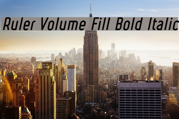 Ruler Volume Fill Bold Italic Example 3