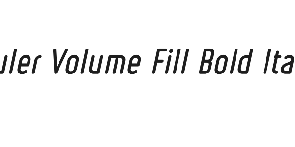 Ruler Volume Fill Bold Italic Logo
