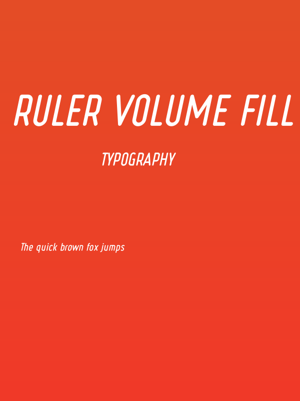 Ruler Volume Fill Bold Italic Poster