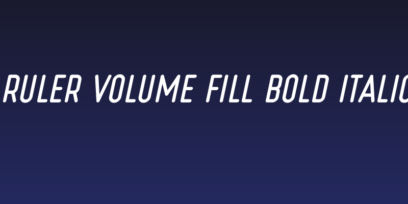 Ruler Volume Fill Bold Italic Social Header