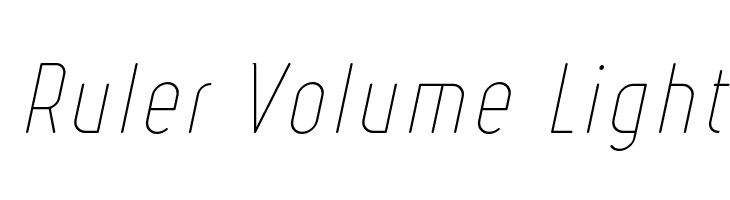 Ruler Volume Light  les polices de caractères gratuit tlcharger