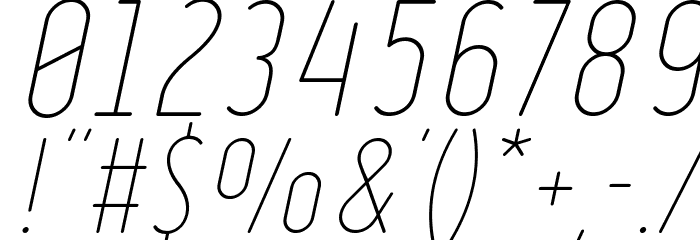 Ruler Volume Light Font OTHER CHARS