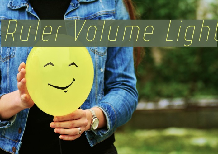Ruler Volume Light Font examples
