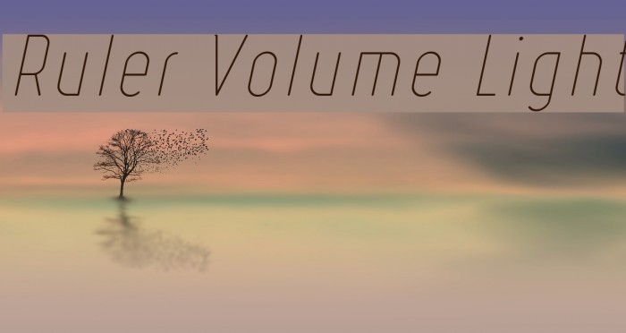 Ruler Volume Light Font examples