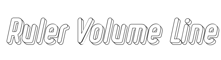 Ruler Volume Line Font