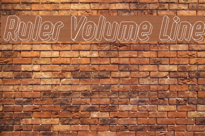 Ruler Volume Line Font examples