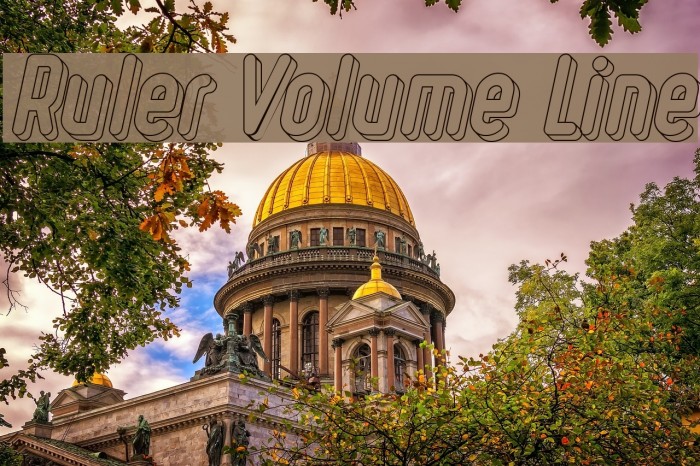 Ruler Volume Line Font examples