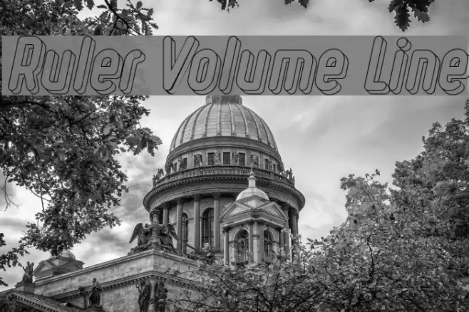 Ruler Volume Line Font examples