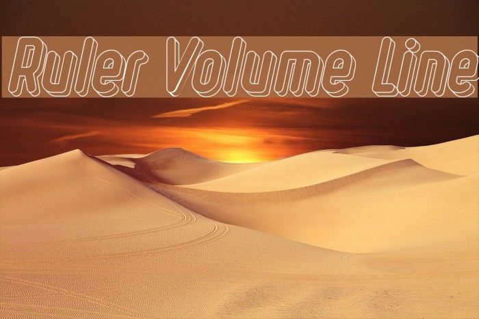 Ruler Volume Line Font examples