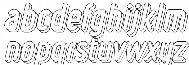Ruler Volume Line Font LOWERCASE