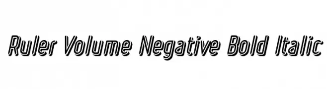 Ruler Volume Negative Bold Italic  baixar fontes gratis
