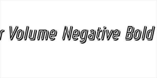 Ruler Volume Negative Bold Italic Logo
