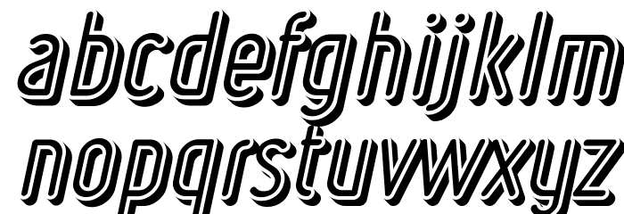 Ruler Volume Negative Bold Italic Font LOWERCASE