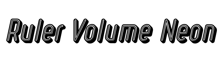 Ruler Volume Neon फ़ॉन्ट