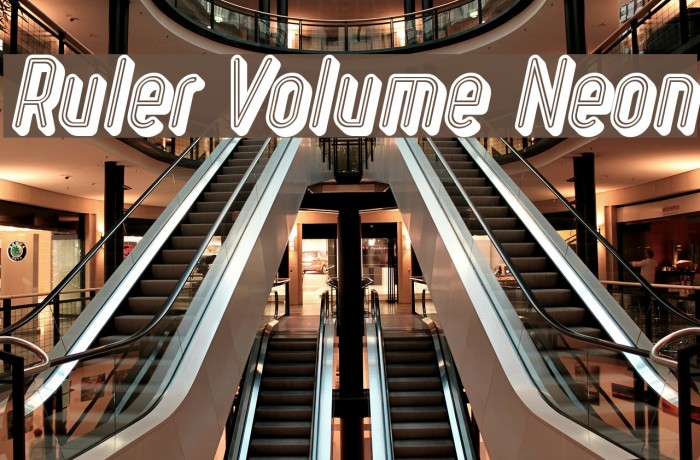 Ruler Volume Neon Font examples